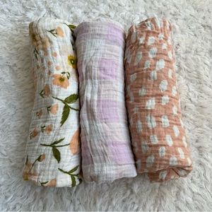 Little Unicorn Clementine Kids Swaddle Blankets Floral Pink Newborn Kid